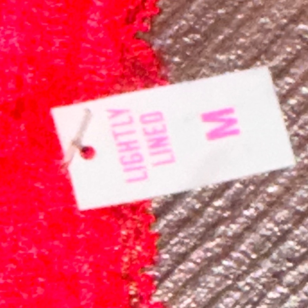 Victorias Secret PINK Red Lace Bralette Lightly Lined Racerback Logo Band Medium - Picture 3 of 4